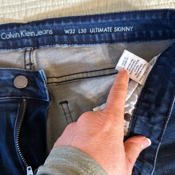 Calvin Klein Ultimate Skinny Jeans Blue Denim Pants Women W32XL30 - Picture 2 of 9